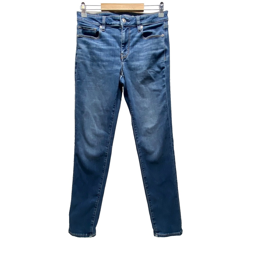 American Eagle Jeans Women's 8 Long‎ Medium Wash Next Level Stretch Skinny GUC